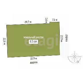 Продается 1-этажный дом, 30,8 м²