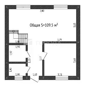 Продается 2-этажный дом, 109,5 м²