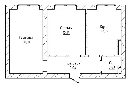 Продается 2-комн. квартира, 57,1 м²