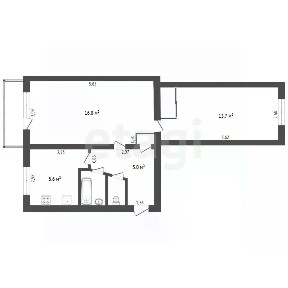 Продается 2-комн. квартира, 45,4 м²