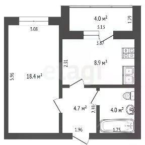 Продается 1-комн. квартира, 38 м²