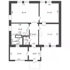 Продается 1-этажный дом, 64 м²