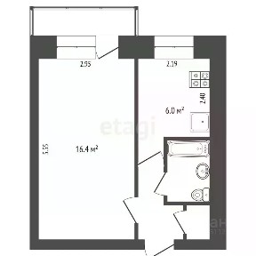 Продается 1-комн. квартира, 30 м²