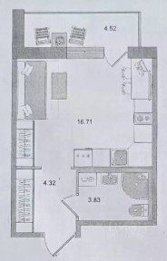 Сдается студия, 29,4 м²