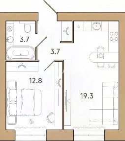 Продается 1-комн. квартира, 40,2 м²