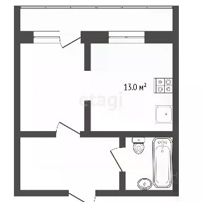 Продается 1-комн. квартира, 48,6 м²