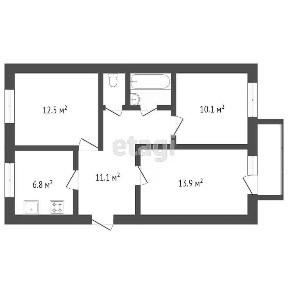 Продается 3-комн. квартира, 61 м²