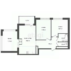 Продается 2-комн. квартира, 54 м²