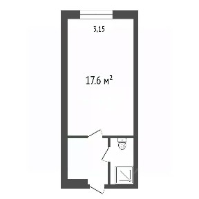 Продается 1-комн. квартира, 23,4 м²