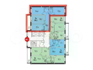 Продается 3-комн. квартира, 80,5 м²