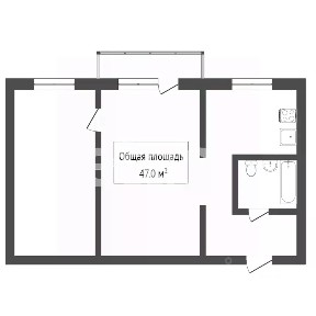 Продается 2-комн. квартира, 46,3 м²