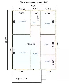 Продается 1-этажный дом, 120 м²