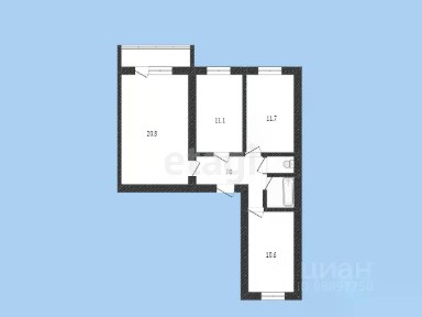 Продается 3-комн. квартира, 65,4 м²