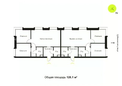 Продается многокомнатная квартира, 126 м²