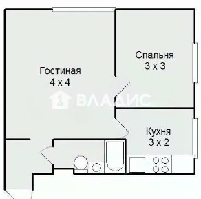 Продается 1/4 квартиры, 36,9/6,5 м²