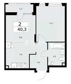 Продается 1-комн. квартира, 39 м²