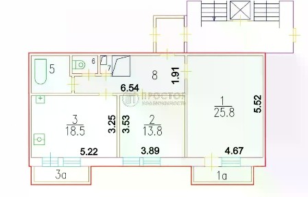 Продается 2-комн. квартира, 73,4 м²