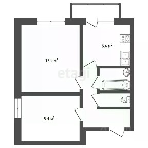 Продается 2-комн. квартира, 37,7 м²
