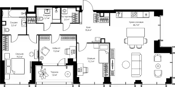 Продается 3-комн. квартира, 103,4 м²
