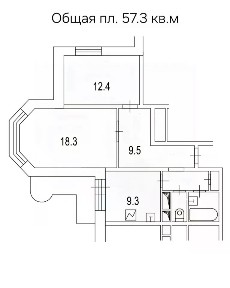Продается 2-комн. квартира, 57,3 м²
