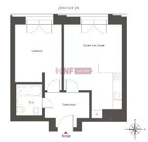 Продается 1-комн. квартира, 42 м²
