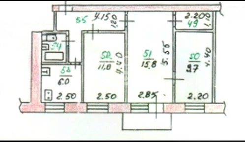 Продается 3-комн. квартира, 54,6 м²