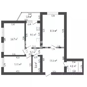 Продается 3-комн. квартира, 83,1 м²