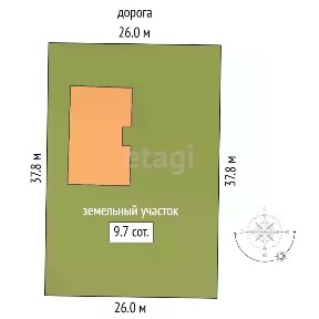 Продается 1-этажный дом, 110 м²