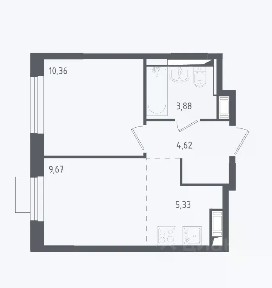 Сдается 1-комн. квартира, 34 м²