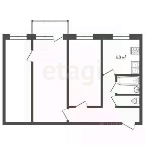 Продается 3-комн. квартира, 54,7 м²