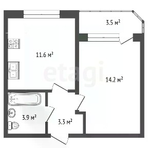 Продается 1-комн. квартира, 37,63 м²
