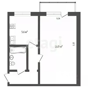 Продается 1-комн. квартира, 30,4 м²