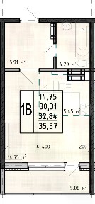 Продается студия, 35,4 м²
