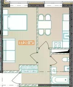 Продается 1-комн. квартира, 37,2 м²