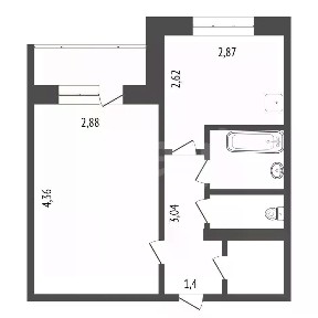 Продается 1-комн. квартира, 27,9 м²