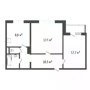 Продается 2-комн. квартира, 54 м²