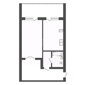 Продается 1-комн. квартира, 55,5 м²