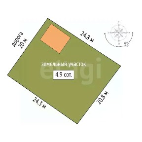 Продается 2-этажный дом, 57 м²