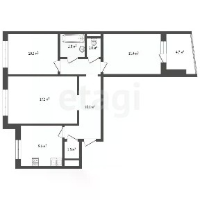 Сдается 3-комн. квартира, 62,6 м²
