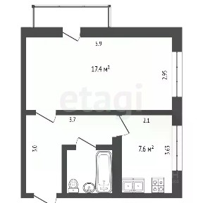 Продается 1-комн. квартира, 33 м²