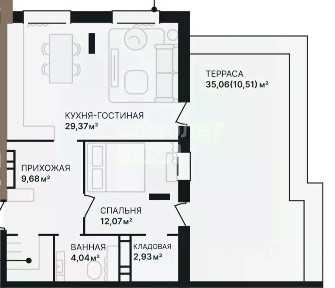 Продается 2-комн. квартира, 72,9 м²