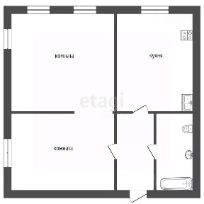 Продается 1-этажный дом, 57 м²