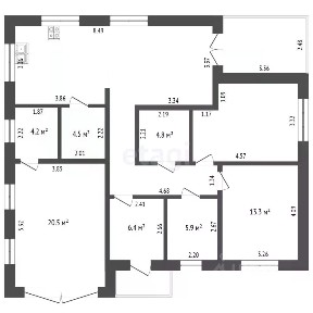Продается 1-этажный дом, 126,8 м²