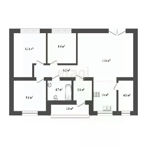 Продается 1-этажный дом, 80,4 м²