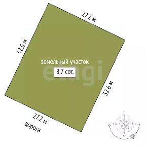 Продается участок, 8,72 сот.