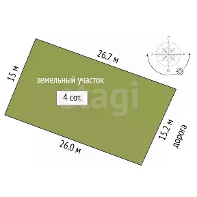 Продается участок, 4 сот.