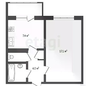 Сдается 1-комн. квартира, 32,6 м²