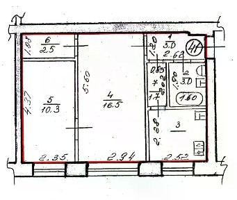 Продается 2-комн. квартира, 42,7 м²