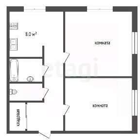 Продается 2-комн. квартира, 52,2 м²