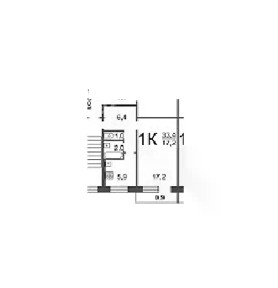 Продается 1-комн. квартира, 32,4 м²